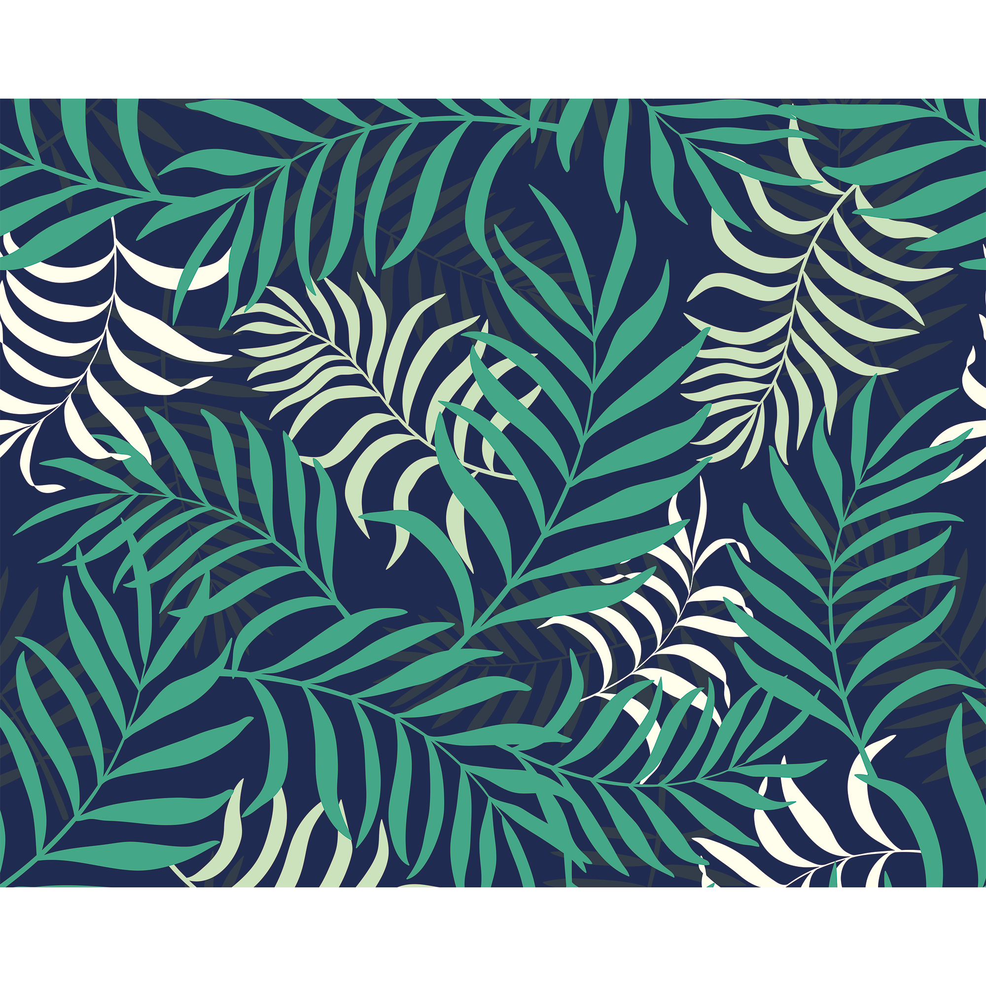 Exotic Jungle Leaves Green Mural (Medium) by Origin Murals