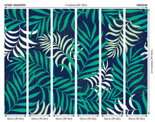 Exotic Jungle Leaves Green Mural (Medium) by Origin Murals