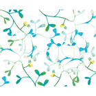 Watercoloured Petals Blue Mural (Medium) by Origin Murals
