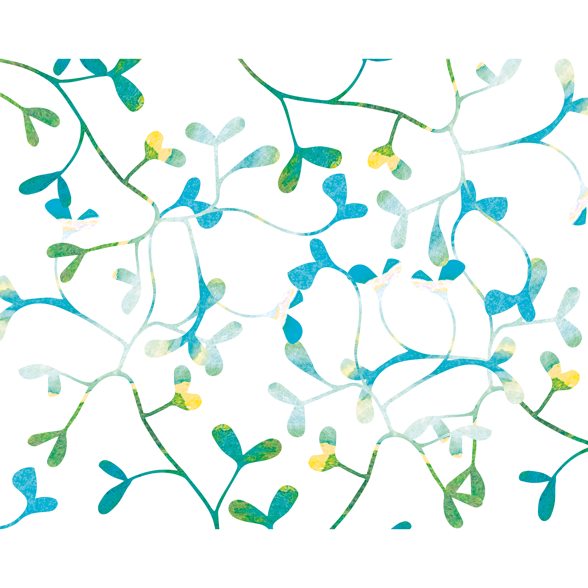 Watercoloured Petals Blue Mural (Medium) by Origin Murals