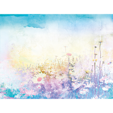 Daisy Meadow Purple Mural (Large) by Origin Murals