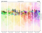 Watercolour London Skyline Multi Mural (Medium) by Origin Murals