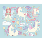 Princess Unicorn Blue Mural (Large) by Origin Murals