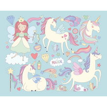 Princess Unicorn Blue Mural (Large) by Origin Murals