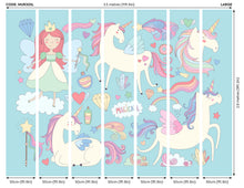 Princess Unicorn Blue Mural (Large) by Origin Murals