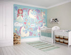Princess Unicorn Blue Mural (Medium) by Origin Murals