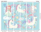 Princess Unicorn Blue Mural (Medium) by Origin Murals