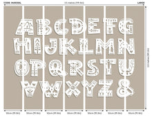 Alphabet Patterns Multi Mural (Large) by Origin Murals