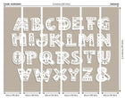 Alphabet Patterns Multi Mural (Medium) by Origin Murals
