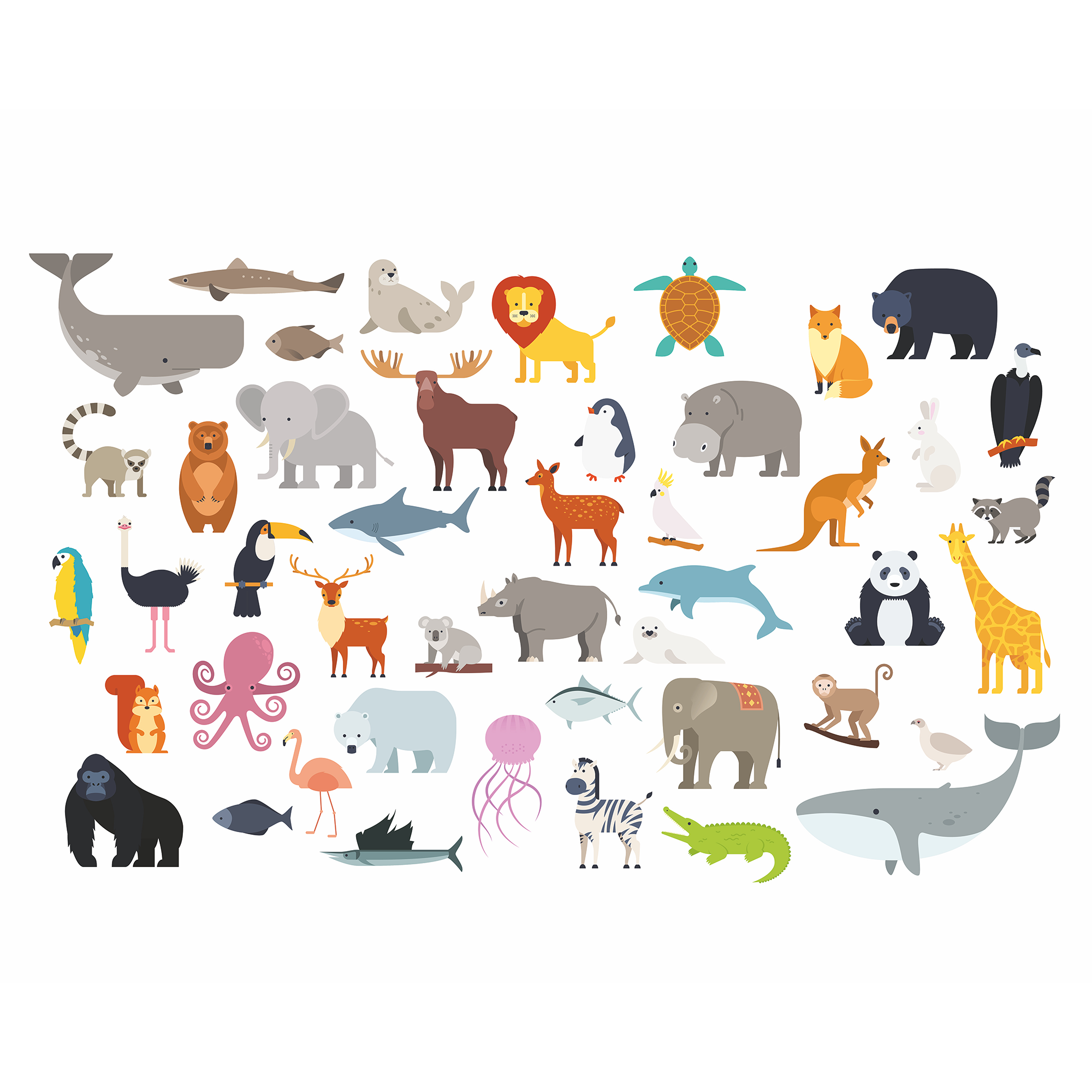 Animal Collection Multi Mural (Medium) by Origin Murals
