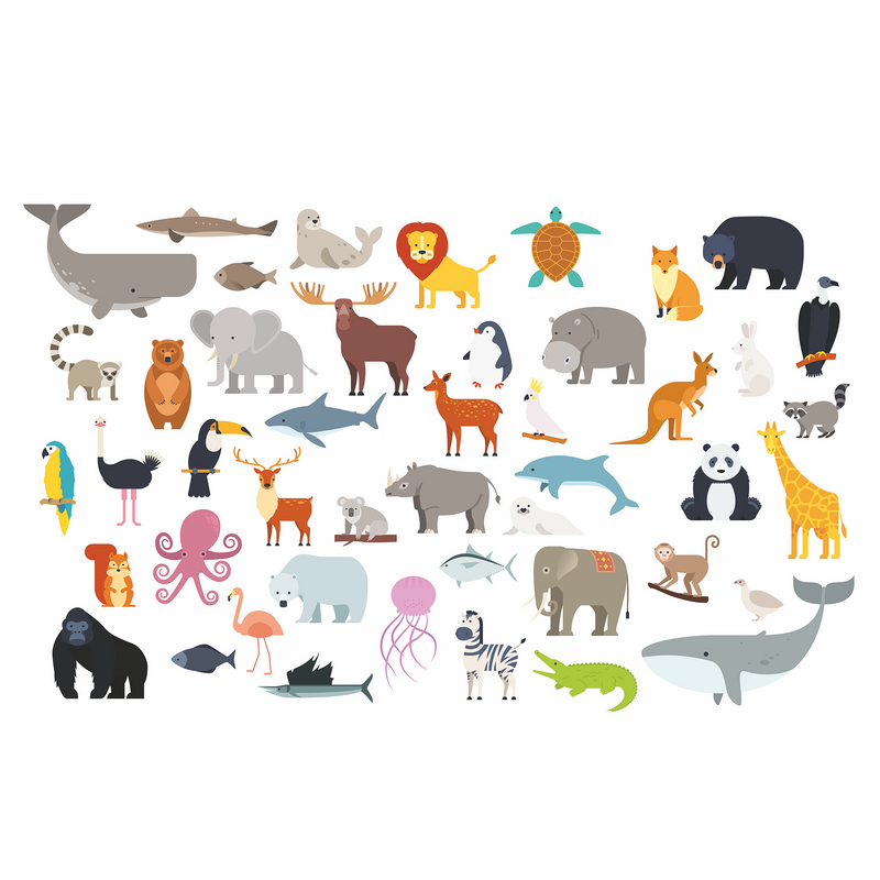 Animal Collection Multi Mural (Medium) by Origin Murals