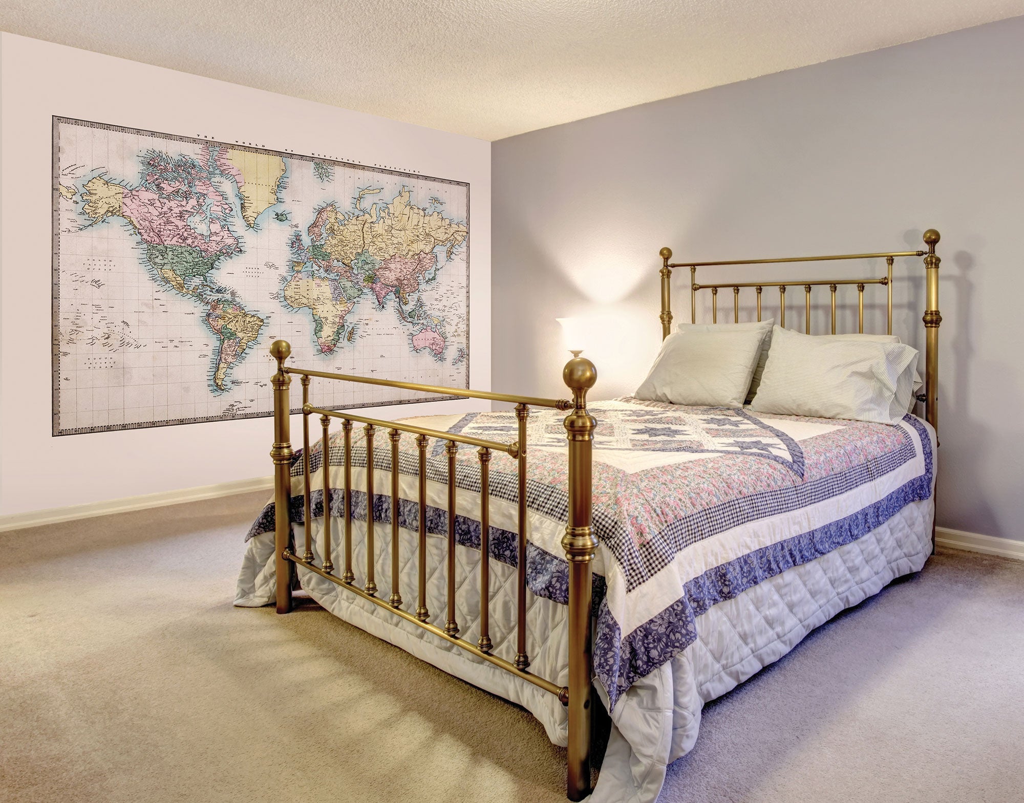 Historic World Map Natural Mural (Large) by Origin Murals