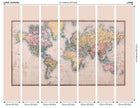 Historic World Map Natural Mural (Large) by Origin Murals