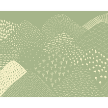 Abstract Fields Green Mural (Large) by Origin Murals