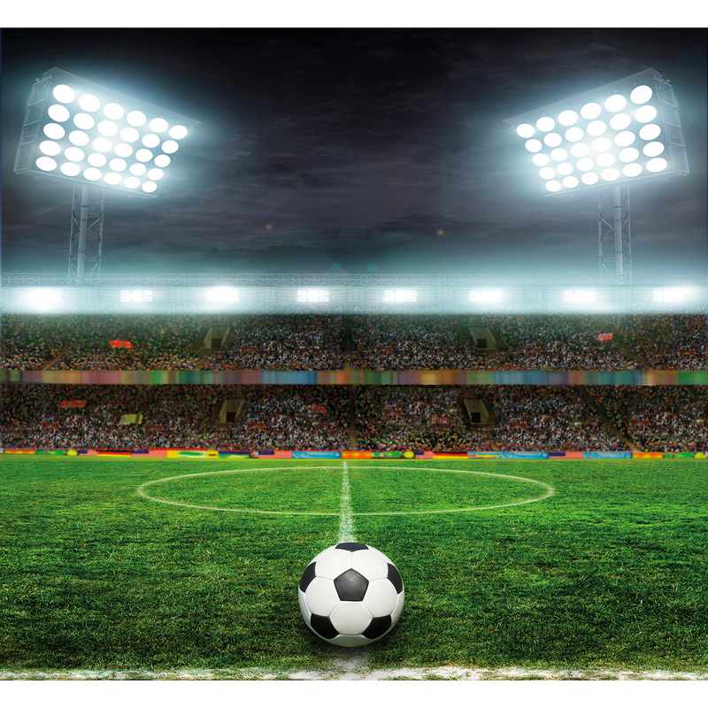 Football Stadium Green Mural (Large) by Origin Murals