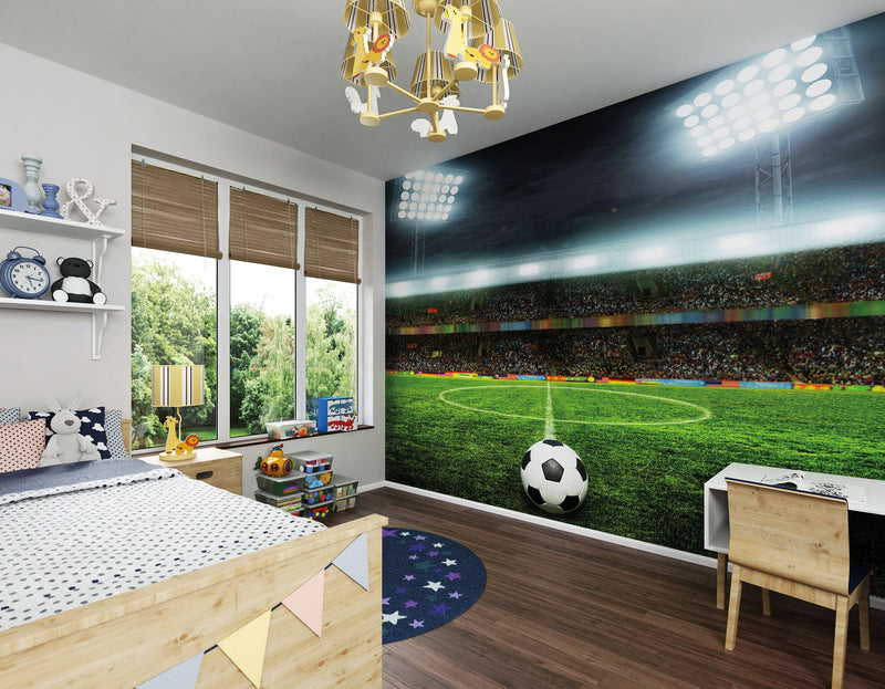 Football Stadium Green Mural (Medium) by Origin Murals