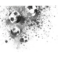 Football Splash Grey Mural (Large) by Origin Murals