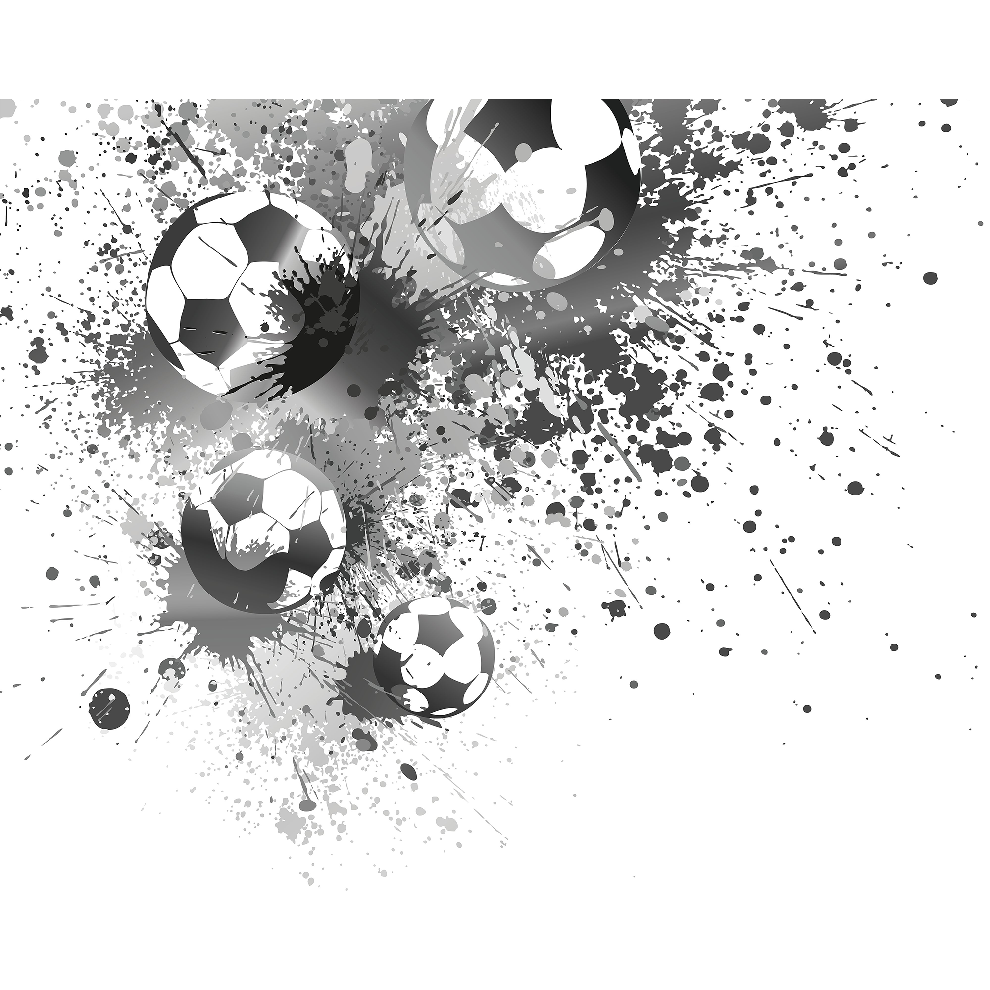 Football Splash Grey Mural (Large) by Origin Murals