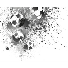 Football Splash Grey Mural (Large) by Origin Murals