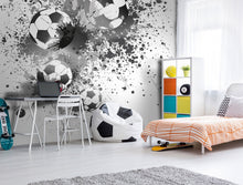 Football Splash Grey Mural (Large) by Origin Murals