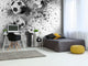 Football Splash Grey Mural (Medium) by Origin Murals