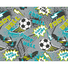 Graphic Pixel Footballs Grey Mural (Medium) by Origin Murals