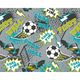 Graphic Pixel Footballs Grey Mural (Medium) by Origin Murals