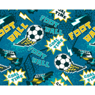 Graphic Pixel Footballs Teal Mural (Large) by Origin Murals