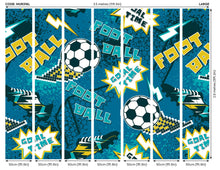 Graphic Pixel Footballs Teal Mural (Large) by Origin Murals