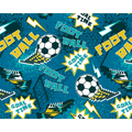 Graphic Pixel Footballs Teal Mural (Medium) by Origin Murals