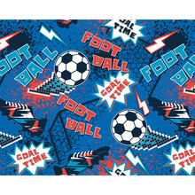 Graphic Pixel Footballs Blue Mural (Large) by Origin Murals