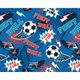 Graphic Pixel Footballs Blue Mural (Large) by Origin Murals
