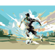 Football Player Abstract Landscape Blue Mural (Medium) by Origin Murals