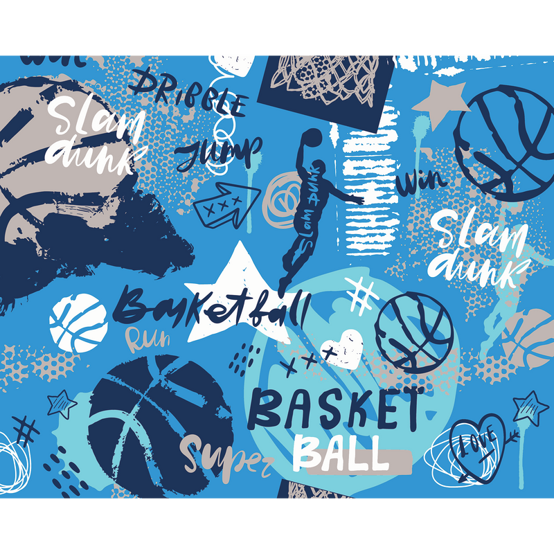 Graffiti Basketball Blue Mural (Medium) by Origin Murals
