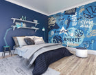 Graffiti Basketball Blue Mural (Medium) by Origin Murals