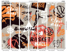 Graffiti Basketball Orange Mural (Large) by Origin Murals