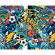 Sports Graffiti Multi Mural (Large) by Origin Murals