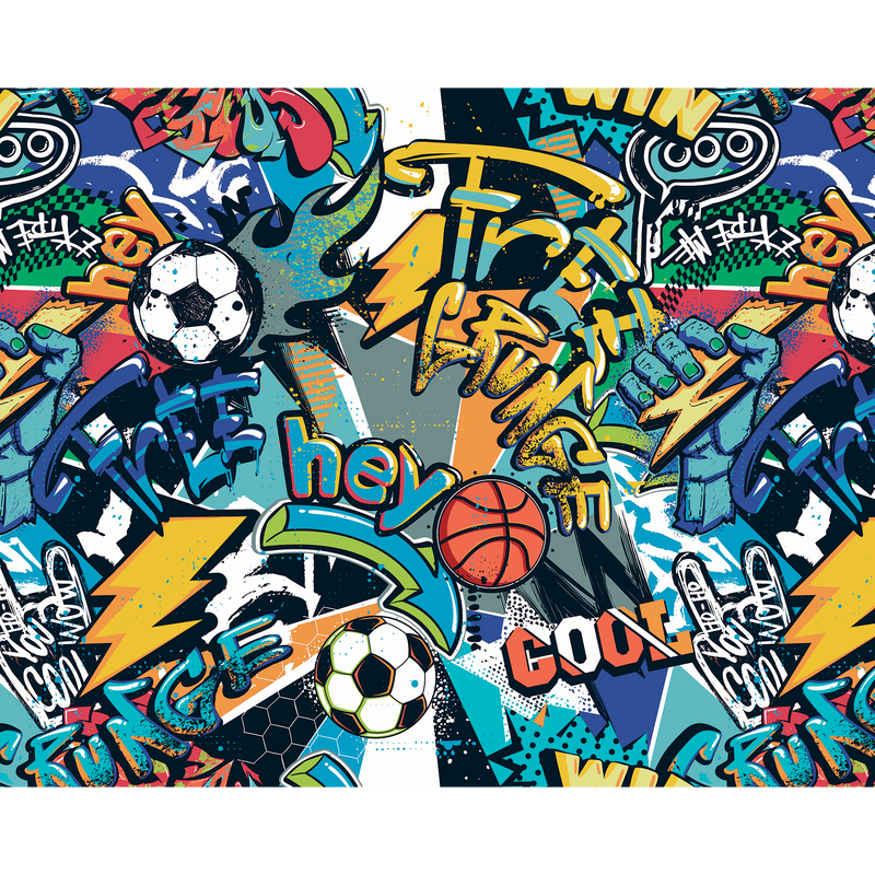Sports Graffiti Multi Mural (Large) by Origin Murals