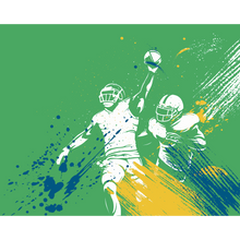 American Footballers Paint Splash Green Mural (Large) by Origin Murals