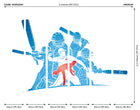 Cricket Players Blue Mural (Medium) by Origin Murals