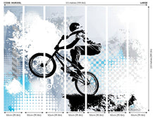 Bmx Biking Blue Mural (Large) by Origin Murals