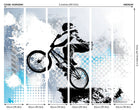 Bmx Biking Blue Mural (Medium) by Origin Murals
