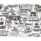 Mono Graffiti Black And White Mural (Large) by Origin Murals