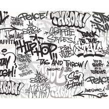 Mono Graffiti Black And White Mural (Large) by Origin Murals