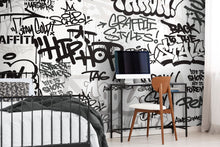 Mono Graffiti Black And White Mural (Large) by Origin Murals