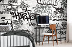 Mono Graffiti Black And White Mural (Medium) by Origin Murals