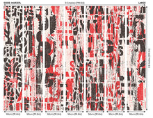 Letterpress Graffiti Red And Black Mural (Large) by Origin Murals
