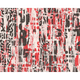 Letterpress Graffiti Red And Black Mural (Medium) by Origin Murals
