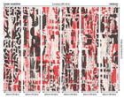 Letterpress Graffiti Red And Black Mural (Medium) by Origin Murals
