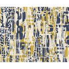 Letterpress Graffiti Navy And Yellow Mural (Large) by Origin Murals